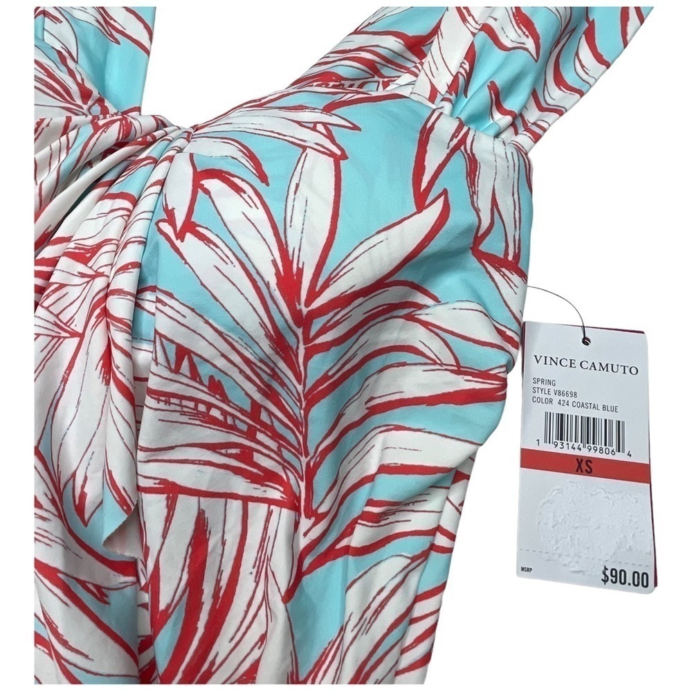 Vince Camuto Coastal Blue Draped Womens Tankini Swim Top Size XS - Picture 7 of 10